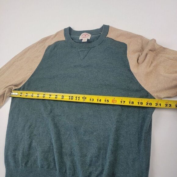Brooks Brothers Red Fleece Sweater Mens Large Extra Fine Merino Wool Two Tone - Picture 6 of 10